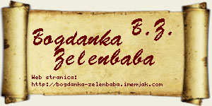Bogdanka Zelenbaba vizit kartica